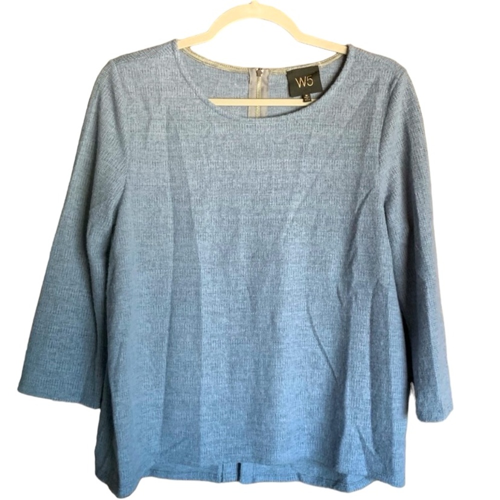 W5 women’s blue top made in USA all seasons woven size medium coastal beachy